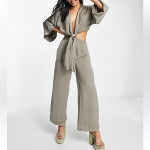 NWT SNDYS Revolve Cutout Wide Leg Romper